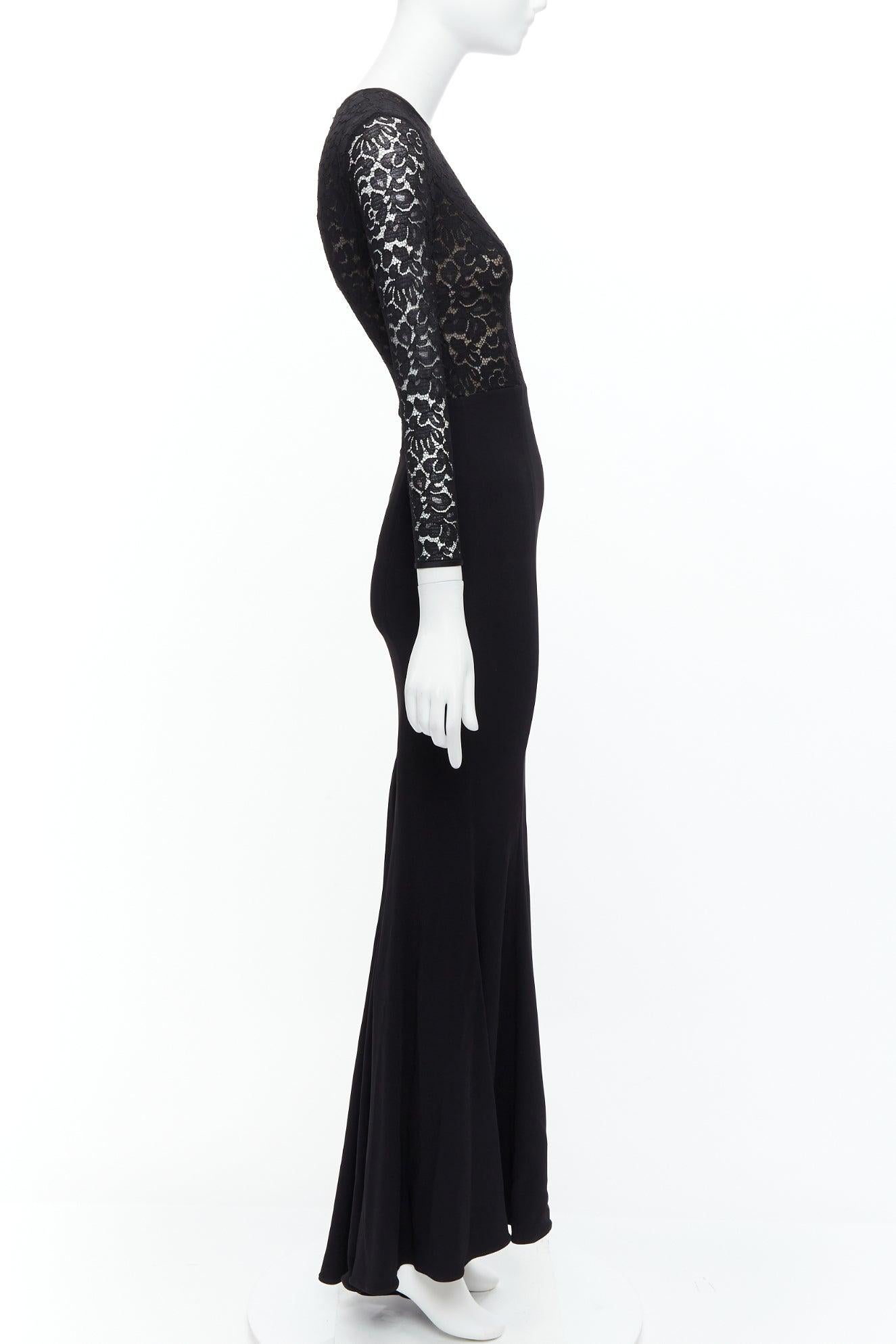Michael Kors COLLECTION top nero in pizzo con maniche lunghe US2 S In condizioni Nuovo in vendita a Hong Kong, NT
