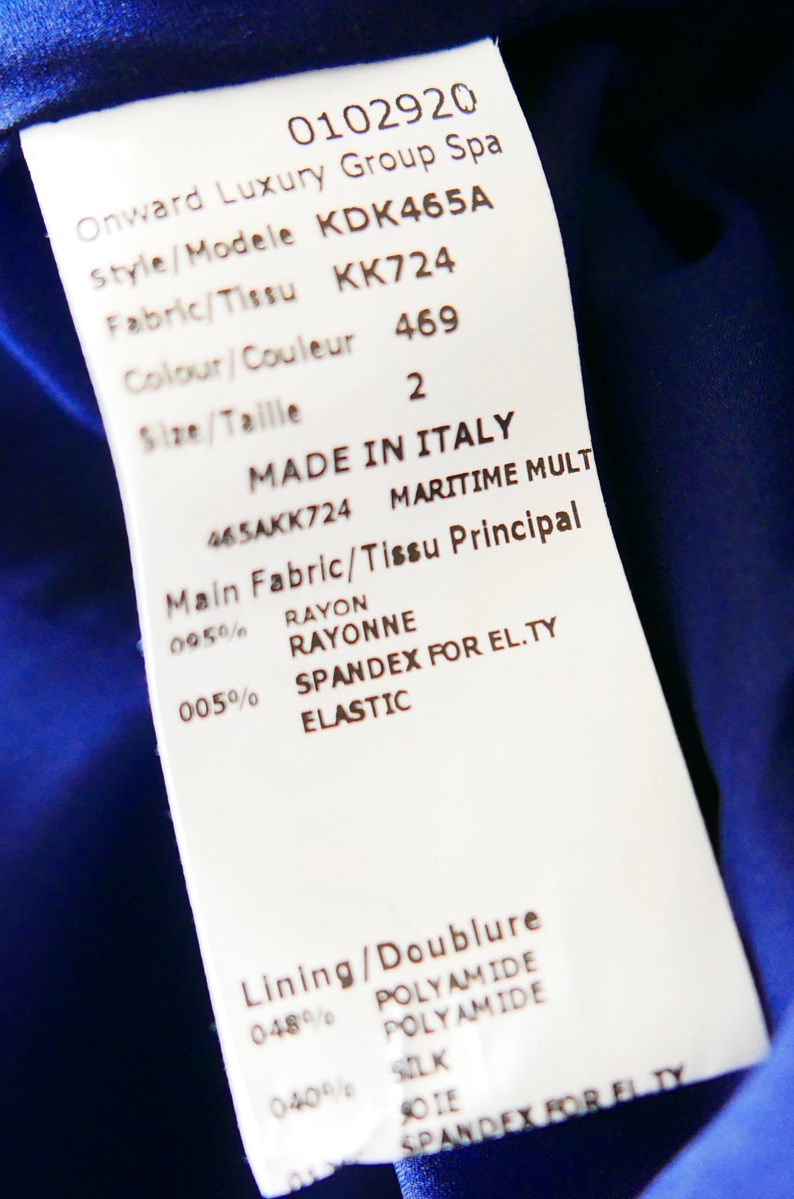 Michael Kors Collection Blue Floral Print Dress For Sale 1