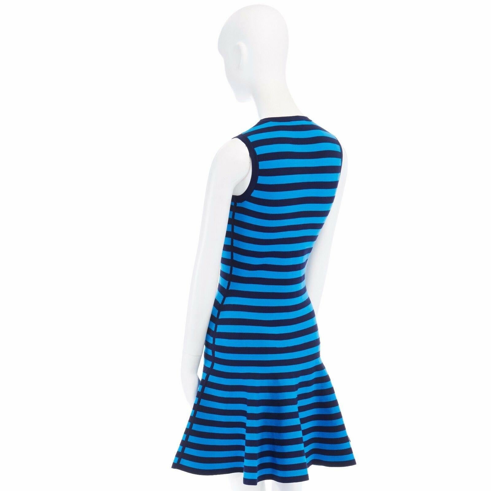 michael michael kors striped fit & flare dress