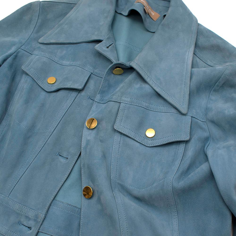 michael kors blue trench coat