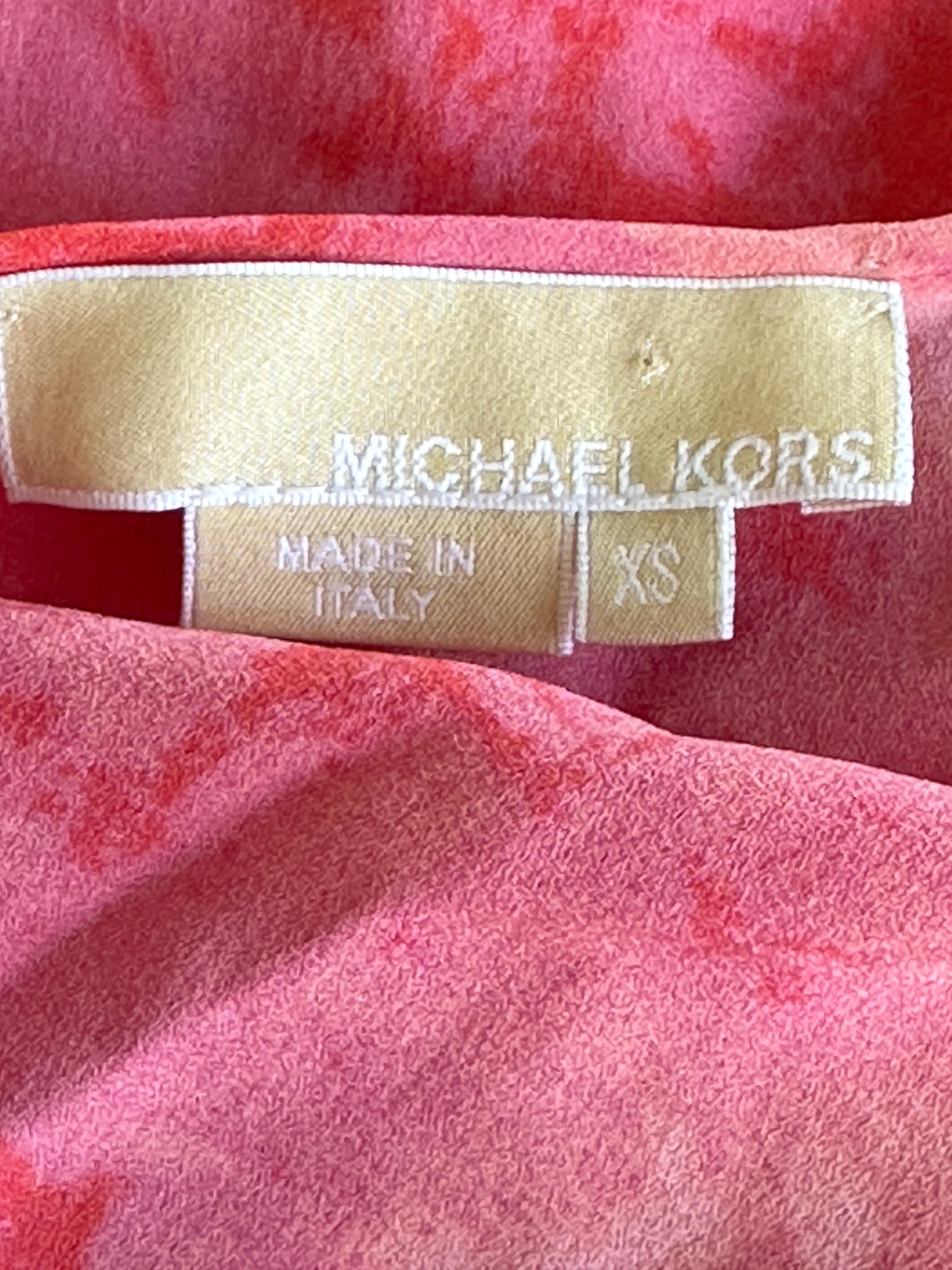 Michael Kors Collection Coral Embellished Tie Dye Caftan Style Dress (Italy) For Sale 4