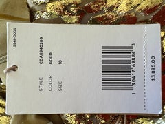 Michael Kors Collection Current Season Metallic Gold Cheetah Velvet Dress $3895