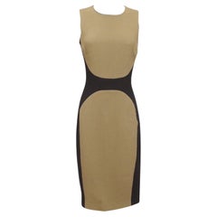 MICHAEL KORS COLLECTION Dress Sleeveless Black Green Crew Neck Sz 4