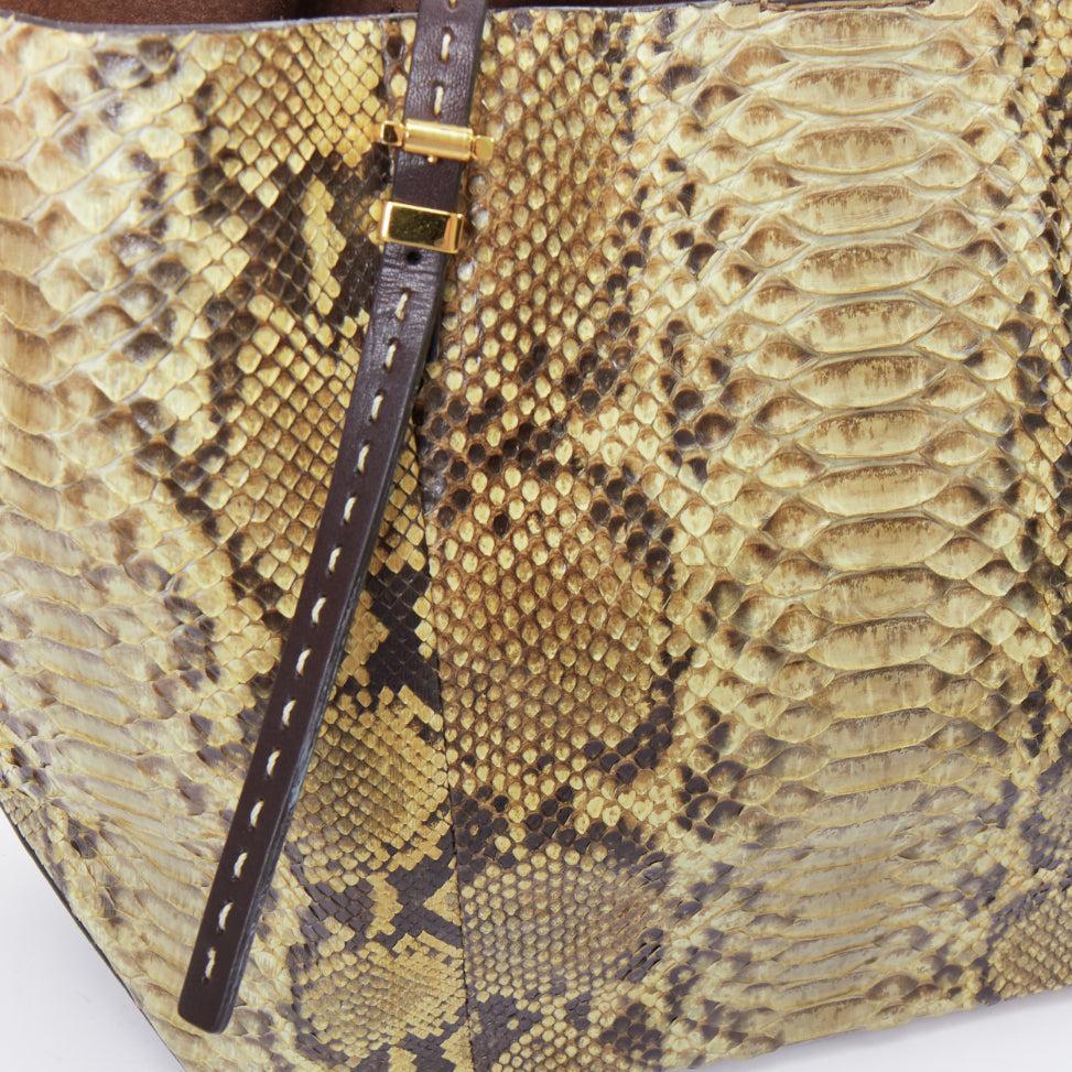 MICHAEL KORS COLLECTION Gia beige natural scaled leather tote bag For Sale 3