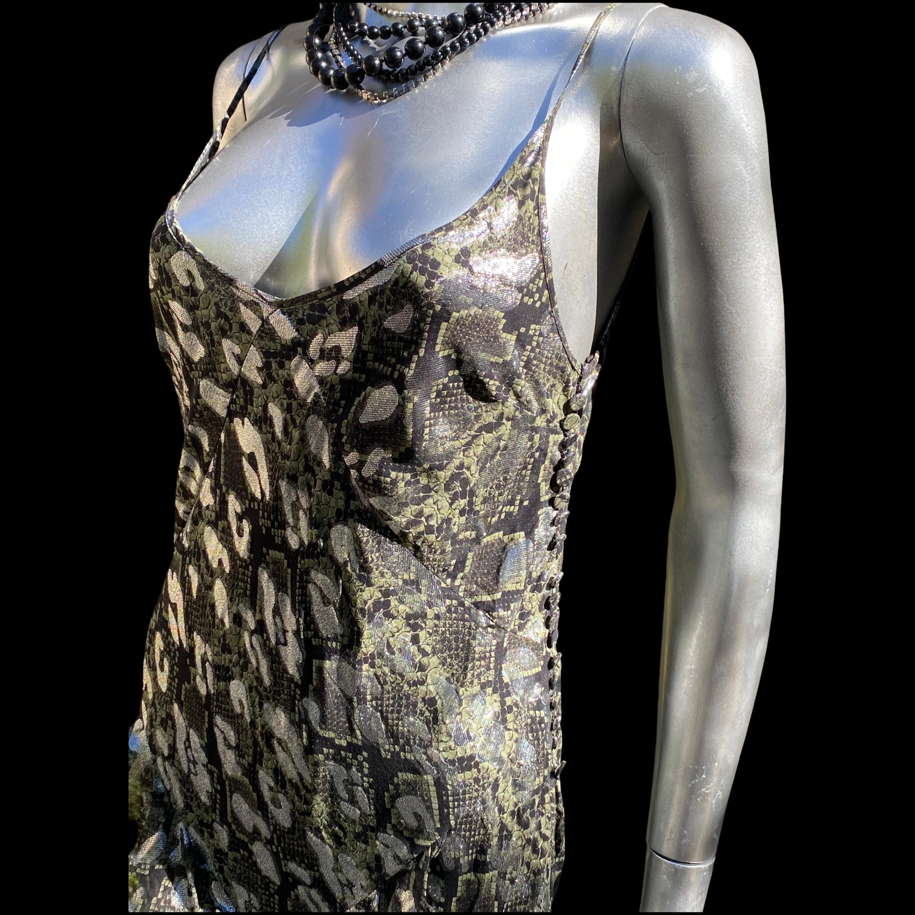 Michael Kors Collection S S S Robe à volants en soie métallisée Taille 6 en vente 3