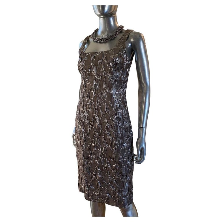 knee length dresses for ladies Michael Michael Kors Womens Plus Metallic Twist Waist Party Dress – Vanessa  Jane main image 1