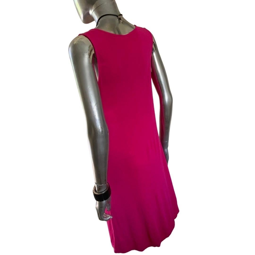 Women's Michael Kors Collection Italy Fuchsia Pink Draped Jersey Dress  Size 2 For Sale