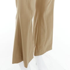 MICHAEL KORS Collection khaki wool blend flared pants US0 XS