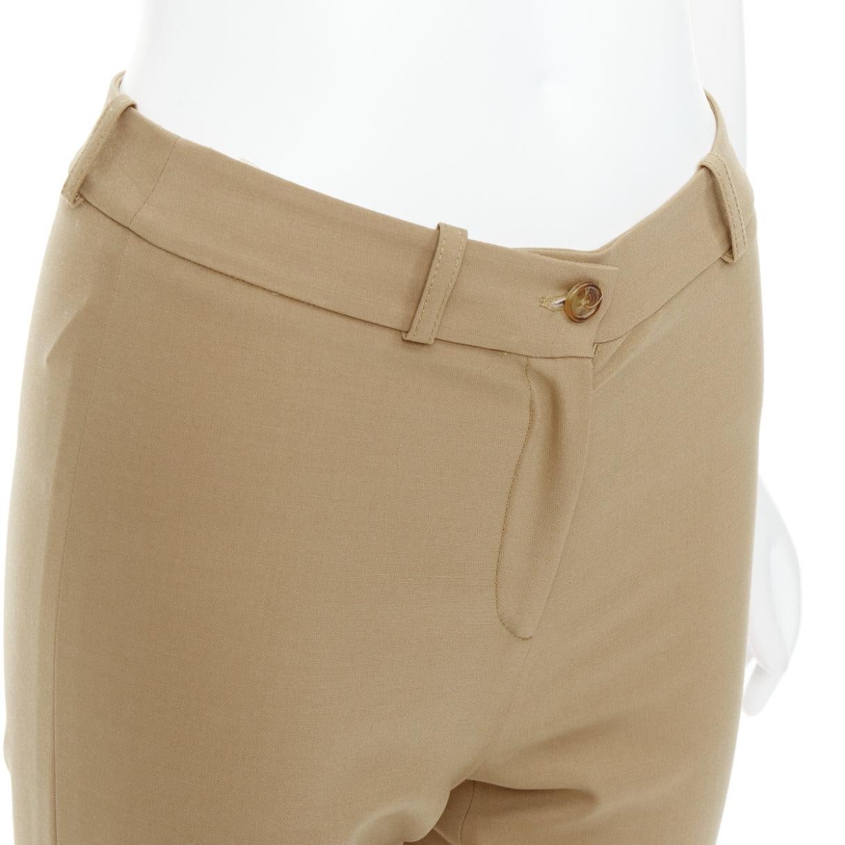 Pantalon évasé MICHAEL KORS Collection kaki taille US0 XS en vente 2