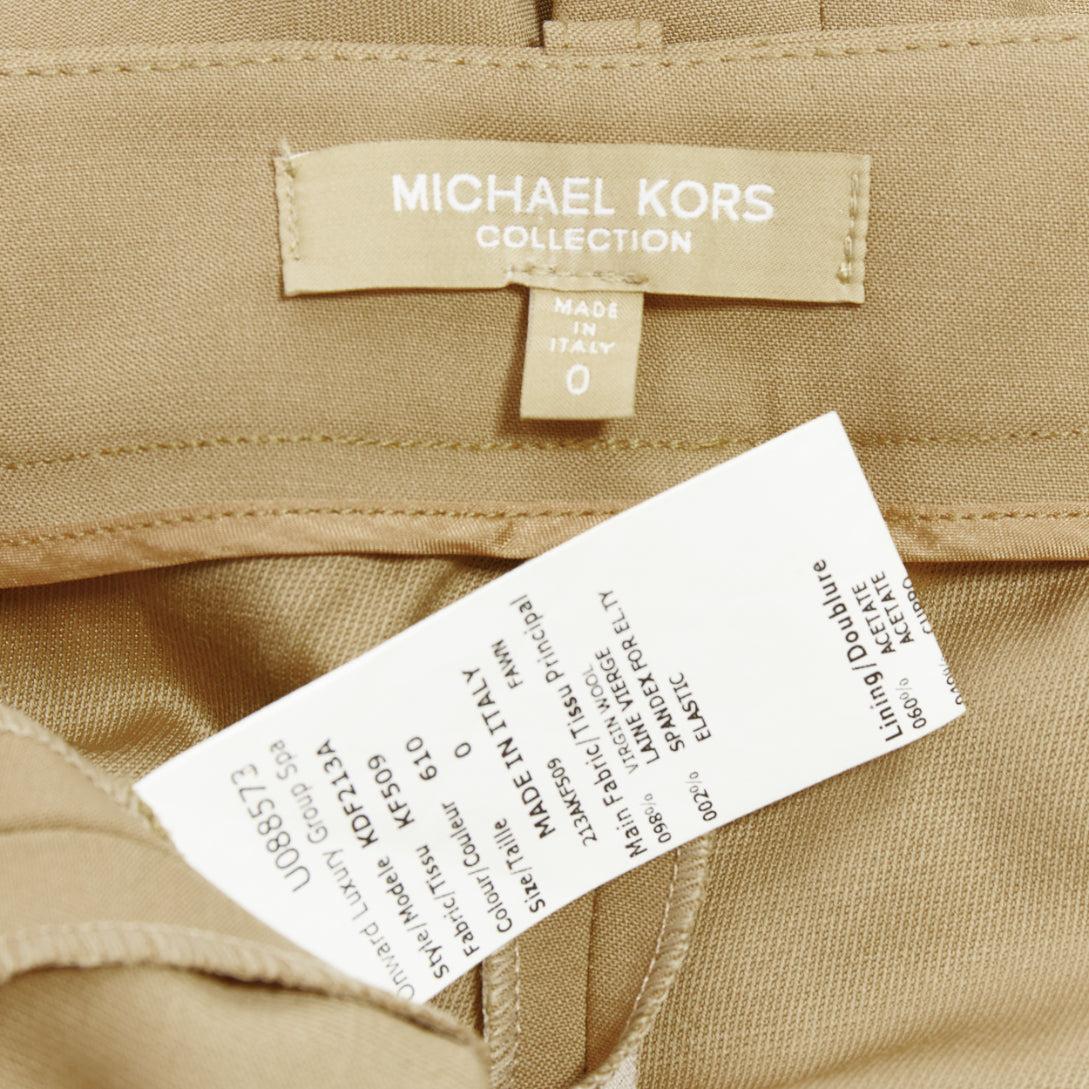 Pantalon évasé MICHAEL KORS Collection kaki taille US0 XS en vente 3