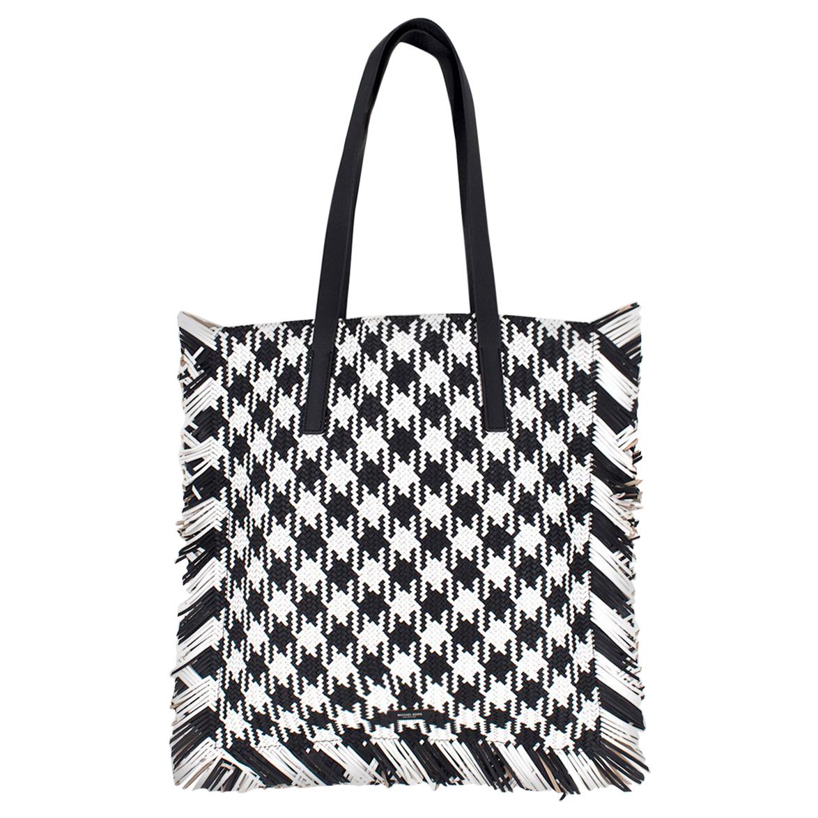 michael kors gingham tote