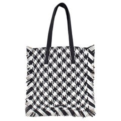 Michael Kors Collection Maldives Gingham Woven Leather Tote Bag at ...