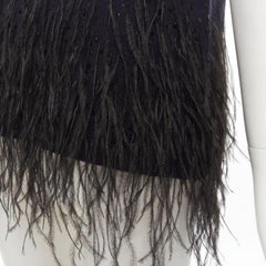 MICHAEL KORS COLLECTION navy feather sequins embellished cashmere sweater XS