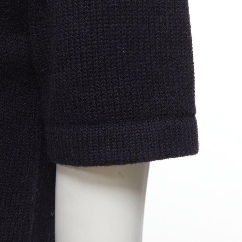 MICHAEL KORS COLLECTION marineblauer Kaschmirpullover mit Paillettenbesatz und Federn XS im Angebot 4