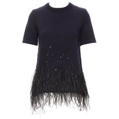 Michael Kors COLLECTION maglione in cashmere impreziosito da piume e paillettes XS