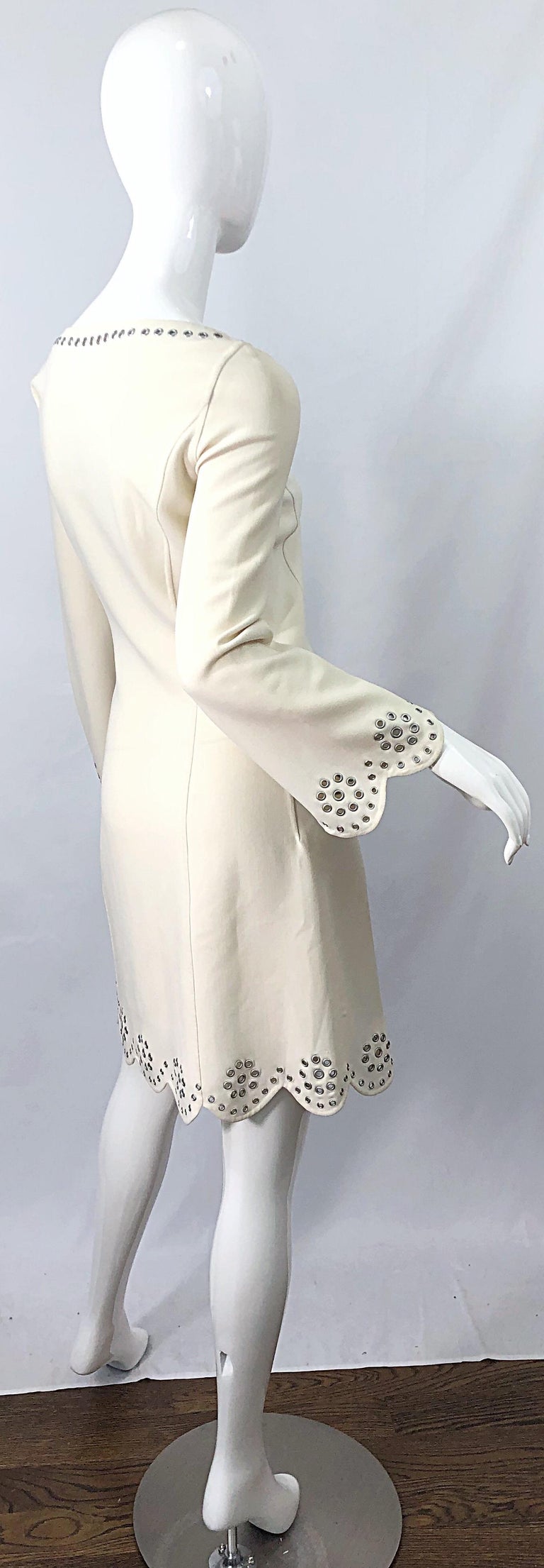 Michael Kors Collection Off White Ivory Size 2 / 4 Grommet Bell Sleeve Dress For Sale at 1stDibs | michael kors grommet dress, the grommet bells, michael kors dresses Michael Kors Collection Off White Ivory Size 2 / 4 Grommet Bell Sleeve Dress For Sale at 1stDibs | michael kors grommet dress, the grommet bells, michael kors dresses
