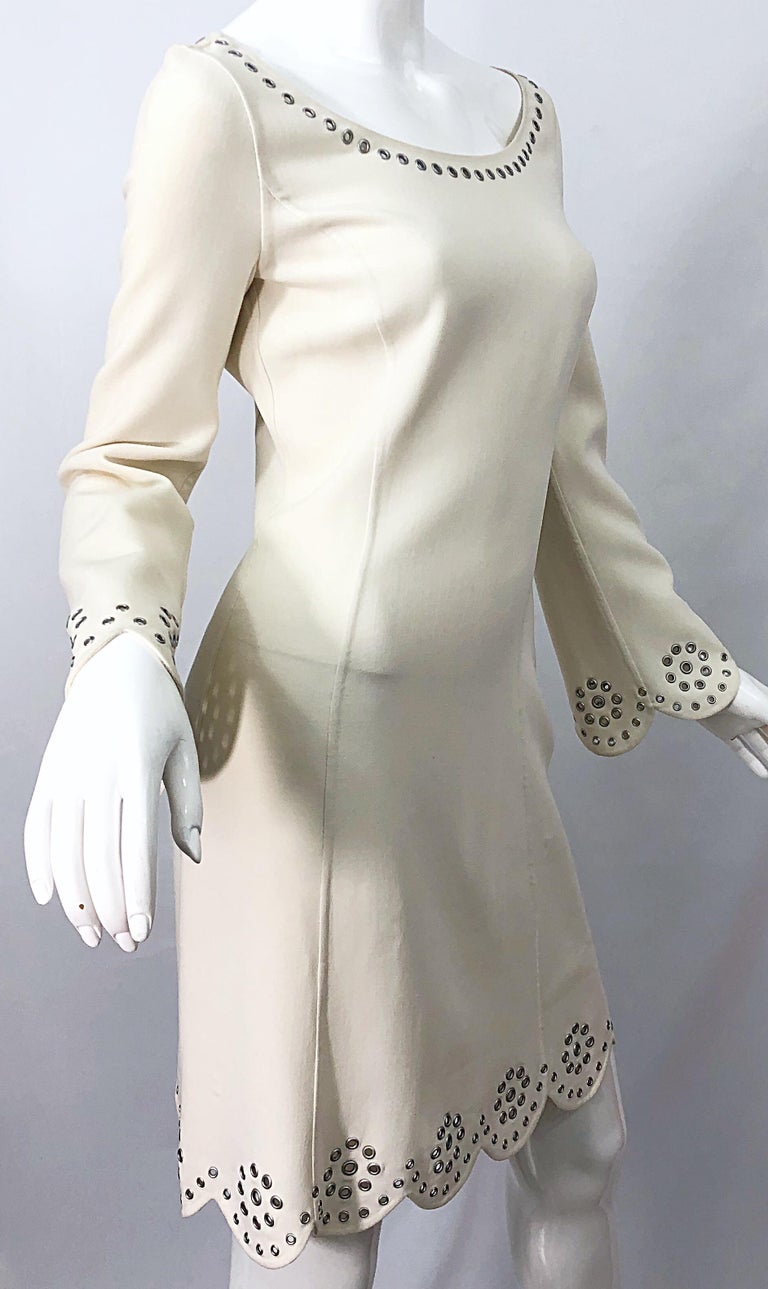 Michael Kors Collection Off White Ivory Size 2 / 4 Grommet Bell Sleeve Dress  For Sale at 1stDibs | michael kors grommet dress, the grommet bells, michael  kors dresses