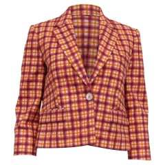 Michael Kors Collection – Karierter Blazer aus mehrfarbiger Baumwolle