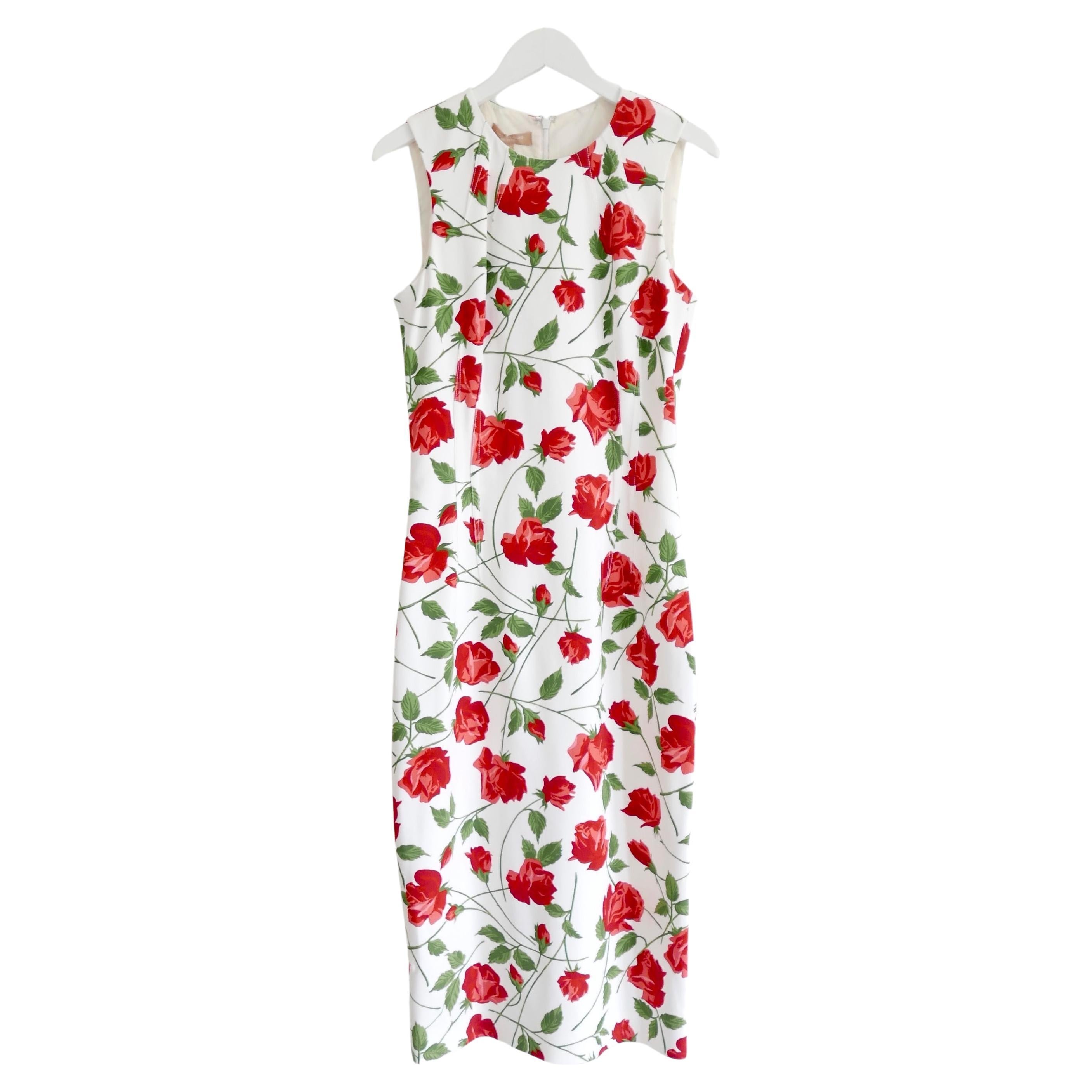 Michael Kors Colección Pre-Fall 2018 Vestido Estampado Rosa en venta