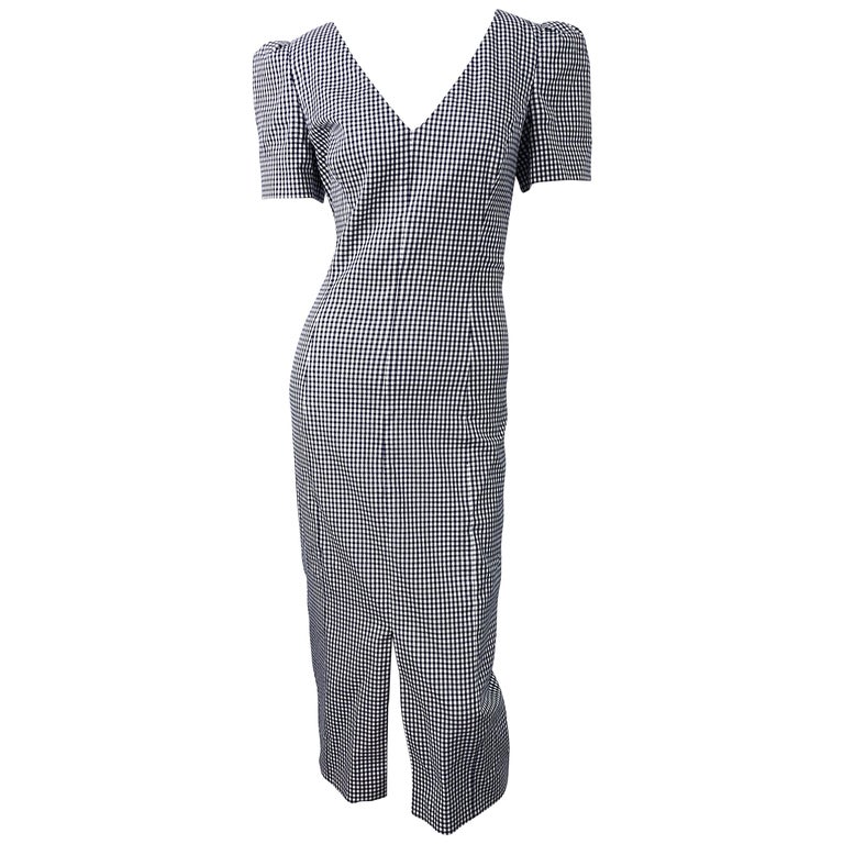 michael kors navy blue and white dress Michael Kors Collection Spring 2013 Size 0 / 2 Navy Blue and White Puzzle  Dress