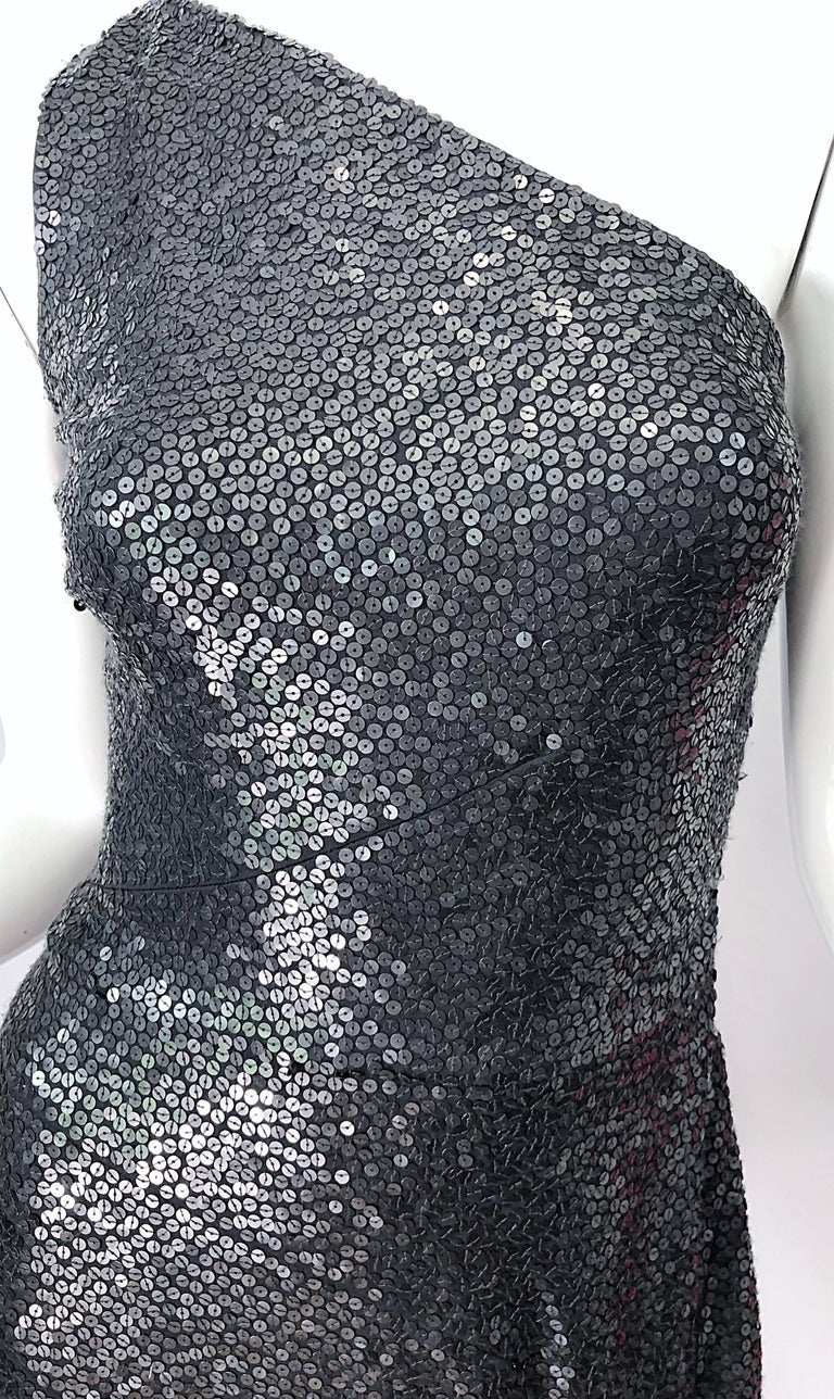 Michael Kors Collection $2, 798 Size 6 Gunmetal Grey Sequined One Shoulder Dress For Sale at 1stDibs | gunmetal grey dress, michael kors gunmetal dress, gunmetal grey dresses Michael Kors Collection $2, 798 Size 6 Gunmetal Grey Sequined One Shoulder Dress For Sale at 1stDibs | gunmetal grey dress, michael kors gunmetal dress, gunmetal grey dresses