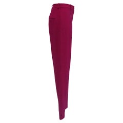 Michael Kors Collection Straight-Leg Trousers in Pink Wool