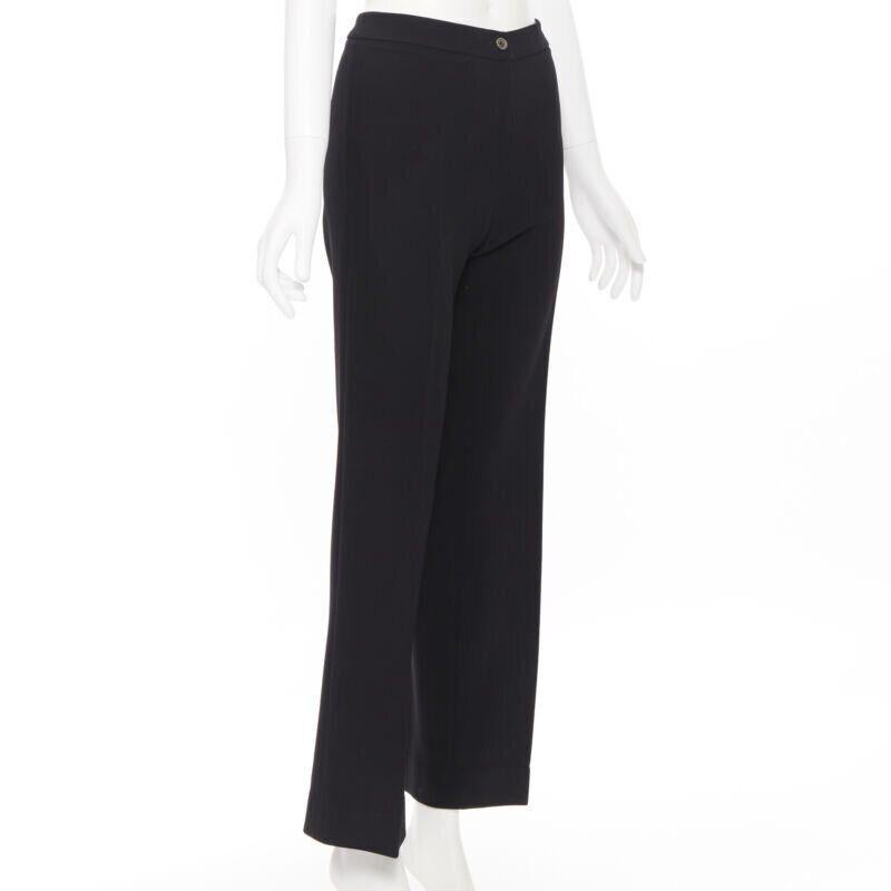 Pantalon de travail noir à jambe étroite en laine vierge de la COLLECTION MICHAEL KORS US2 26