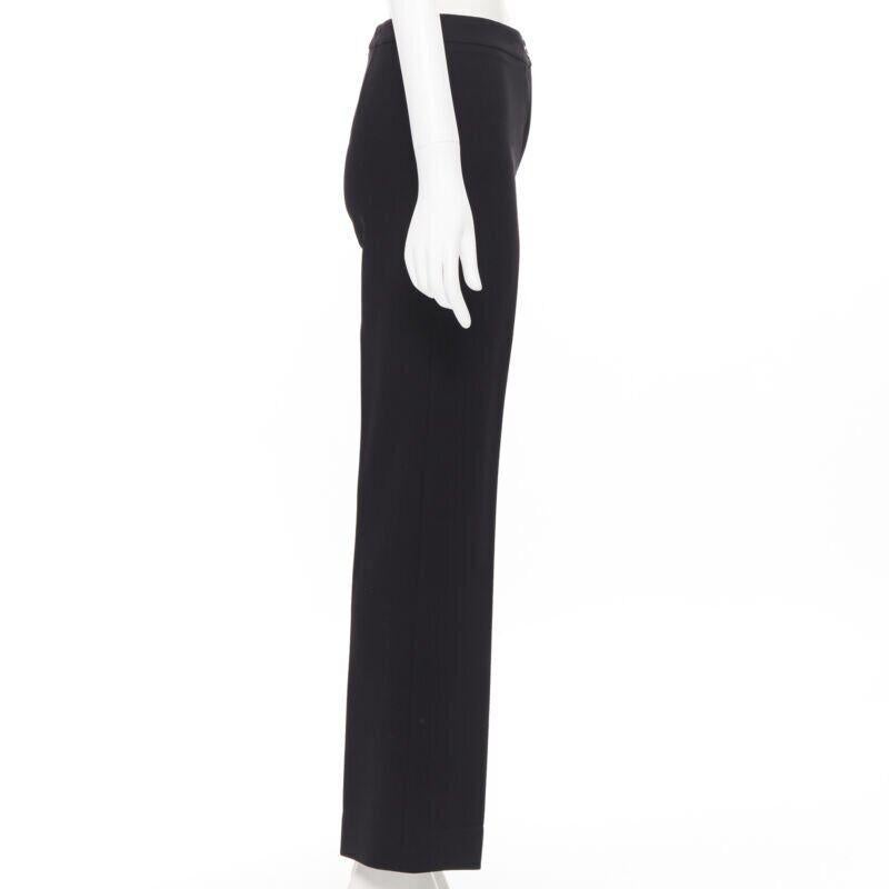 Pantalon de travail noir à jambe étroite en laine vierge de la COLLECTION MICHAEL KORS US2 26