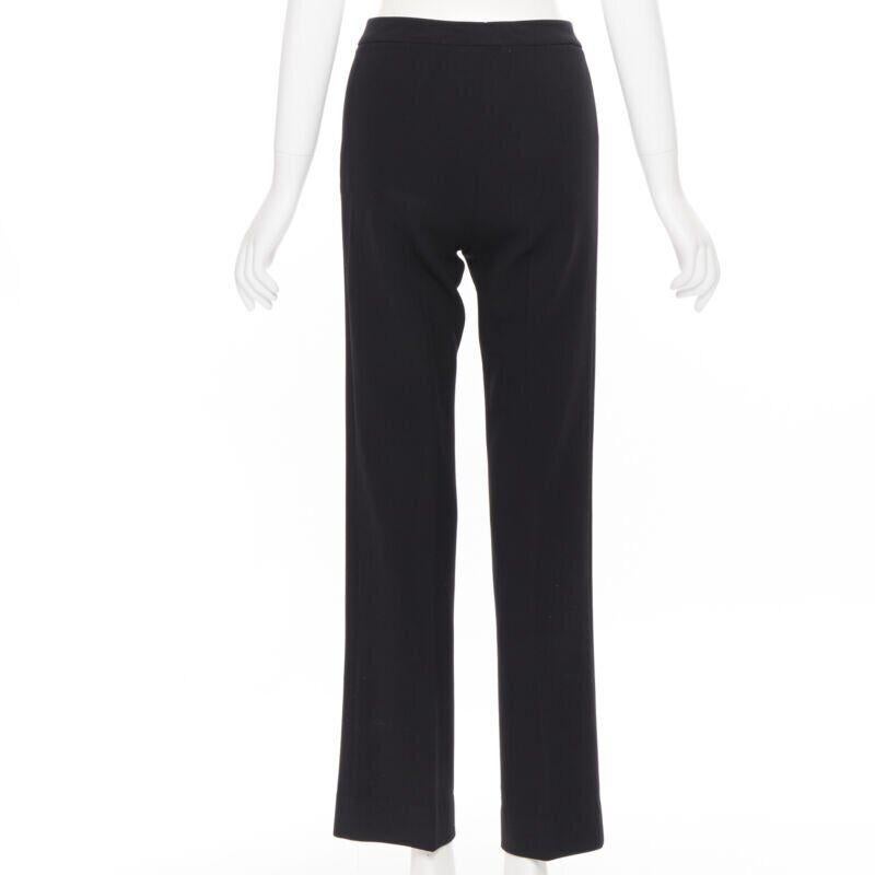 Pantalon de travail noir à jambe étroite en laine vierge de la COLLECTION MICHAEL KORS US2 26