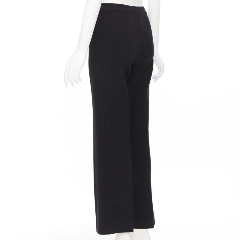 Pantalon de travail noir à jambe étroite en laine vierge de la COLLECTION MICHAEL KORS US2 26