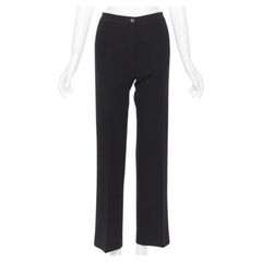 MICHAEL KORS COLLECTION virgin wool black slim leg work trousers pants US2 26"
