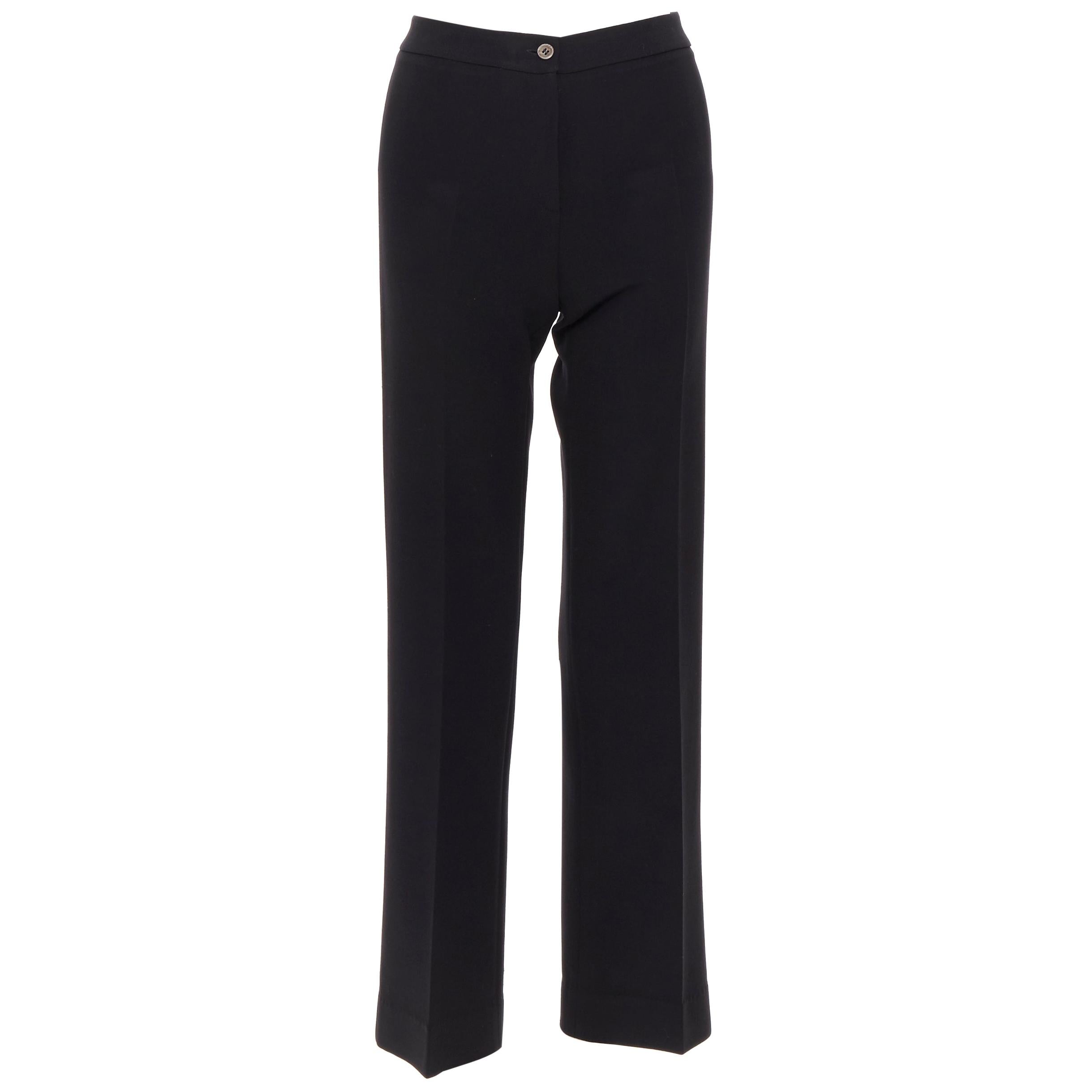 MICHAEL KORS COLLECTION virgin wool black slim leg work trousers pants US2 26"