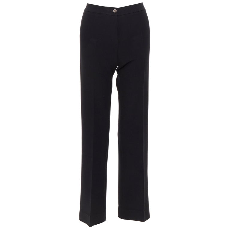 MICHAEL KORS COLLECTION virgin wool black slim leg work trousers pants US2  26" For Sale at 1stDibs | designer work trousers, black slim leg pants, black  slim leg trousers