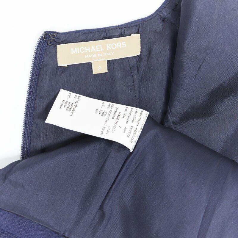 MICHAEL KORS COLLECTION - Top cropped sans manches en laine, soie, jaune marine et fleurs US2 en vente 6