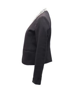 Michael Kors Crystal Embellished Blazer in Black Acrylic