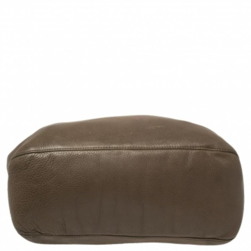 Michael Kors Dark Beige/Brown Soft Leather Skorpios Hobo For Sale 1