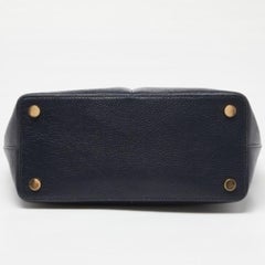 Michael Kors Fourre-tout Bedford en cuir bleu foncé/beige