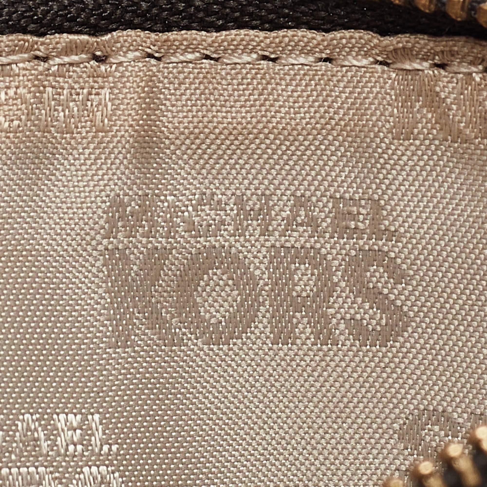 Michael Kors Dark Brown Leather Top Zip Coin Purse For Sale 4