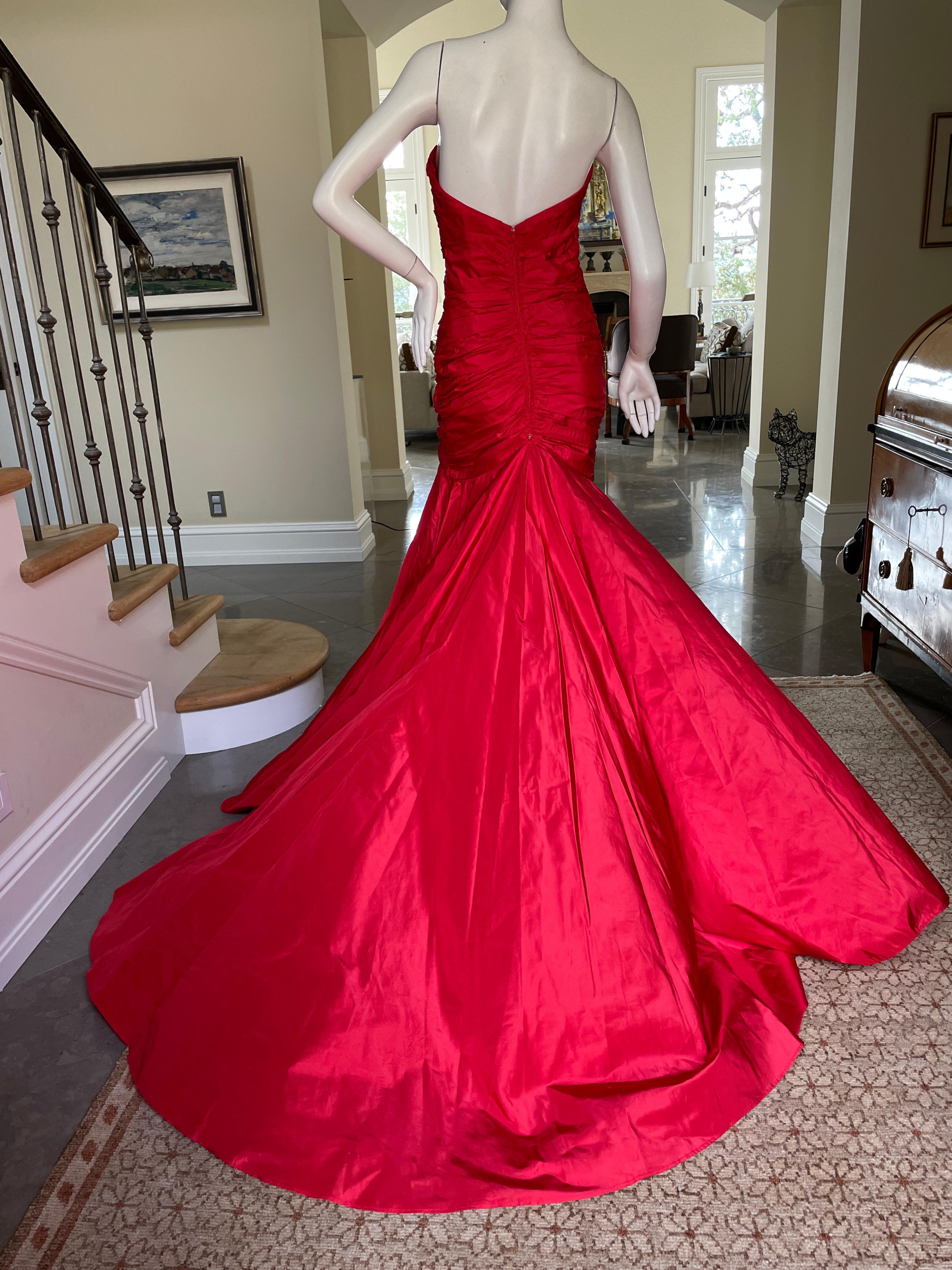 red fishtail dress