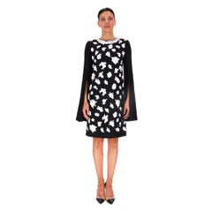 Michael Kors Flower Embellished Dress With Slit Sleeves