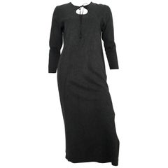 Michael Kors for Saks Fifth Avenue 1980s Grey Flannel Dress with Pockets  Size P. For Sale at 1stDibs