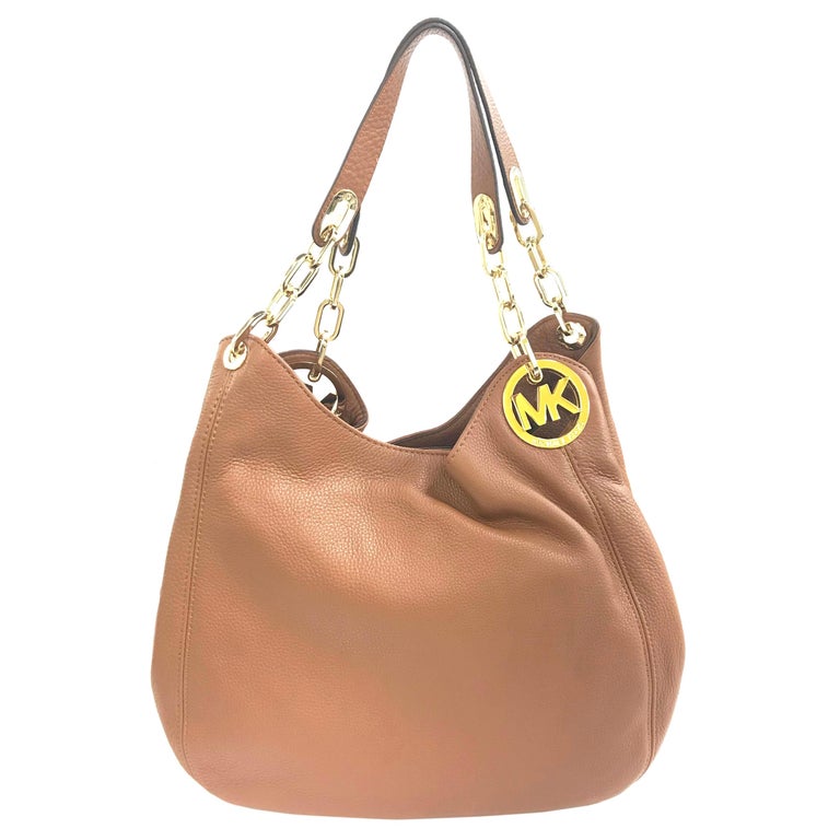 Michael Kors Fulton Brown Leather Large Shoulder Tote Ladies Bag ...