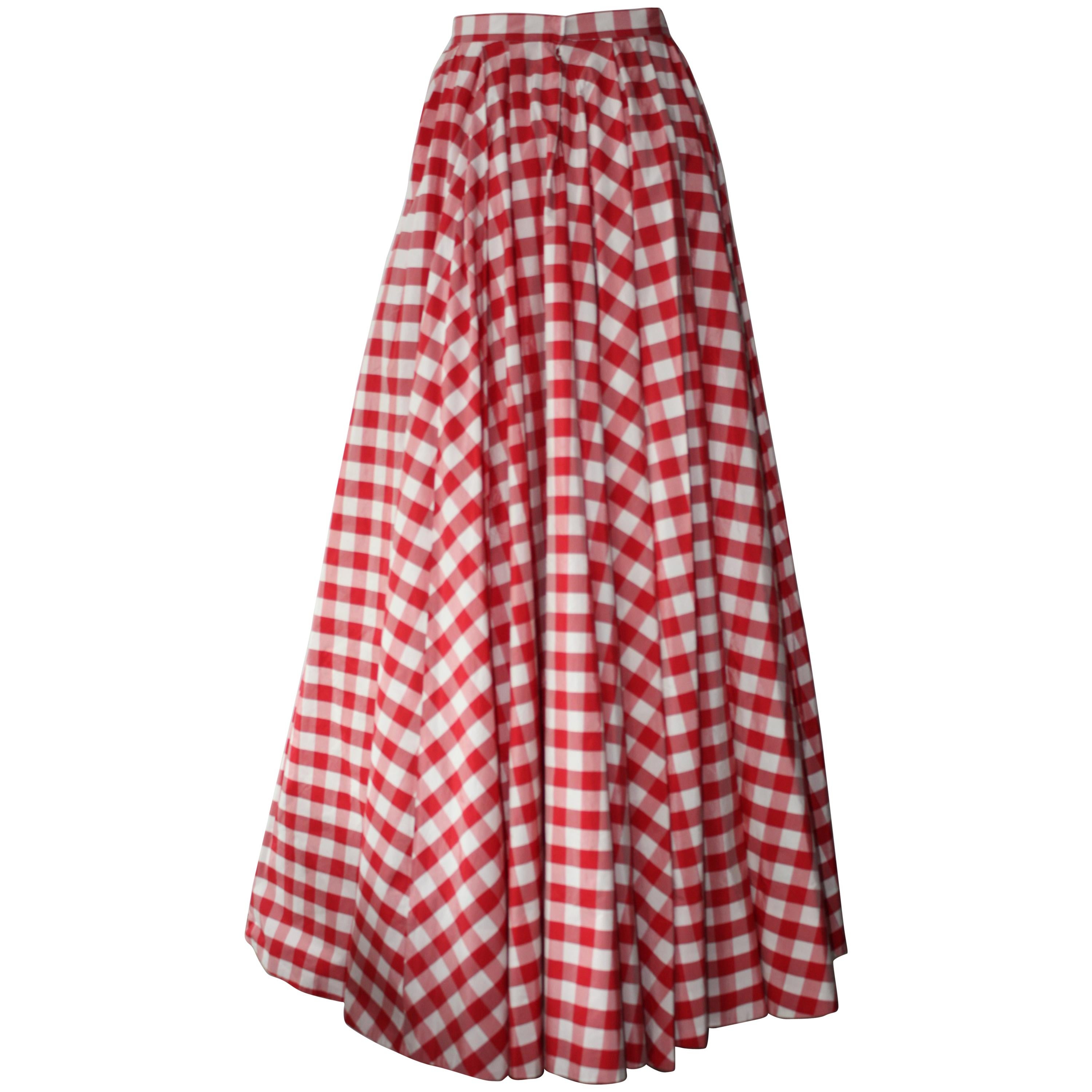 Michael Kors Gingham Runway Skirt 