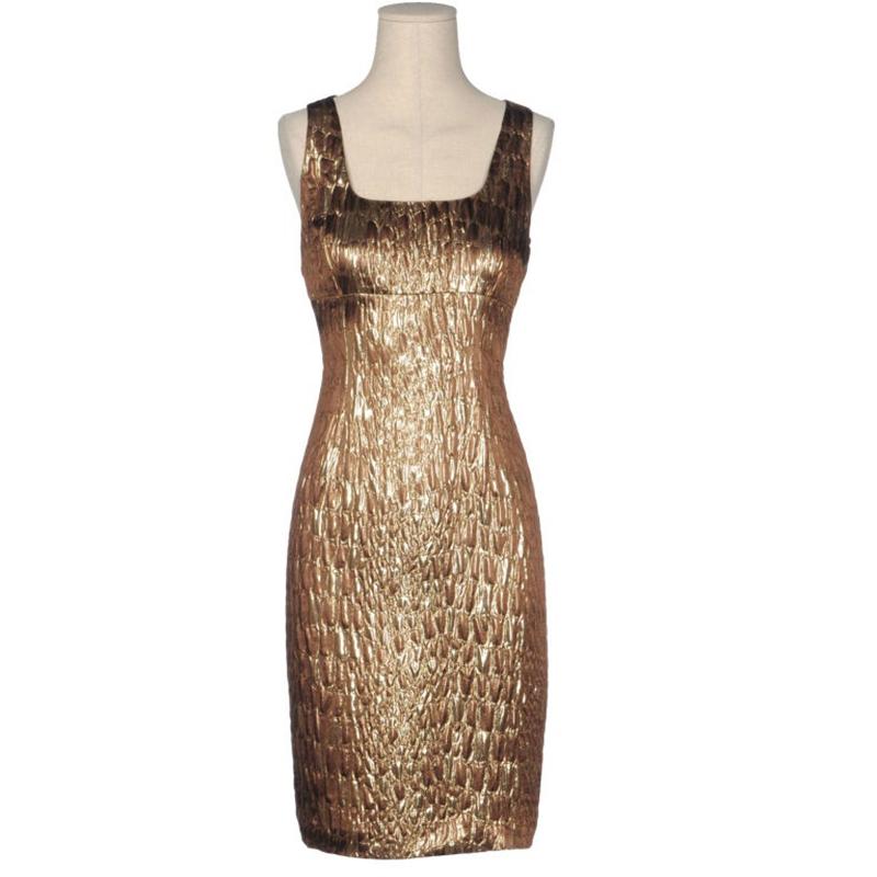 Michael Kors Dress
With a luxe gold lame weave and a classic cut, Michael Kors's brocade dress is perfect for cocktail hour. Reese Witherspoon wore a similar dress from the same collection for the InStyle cover.
3/4 length
Lamé
Hook-and-bar, zip