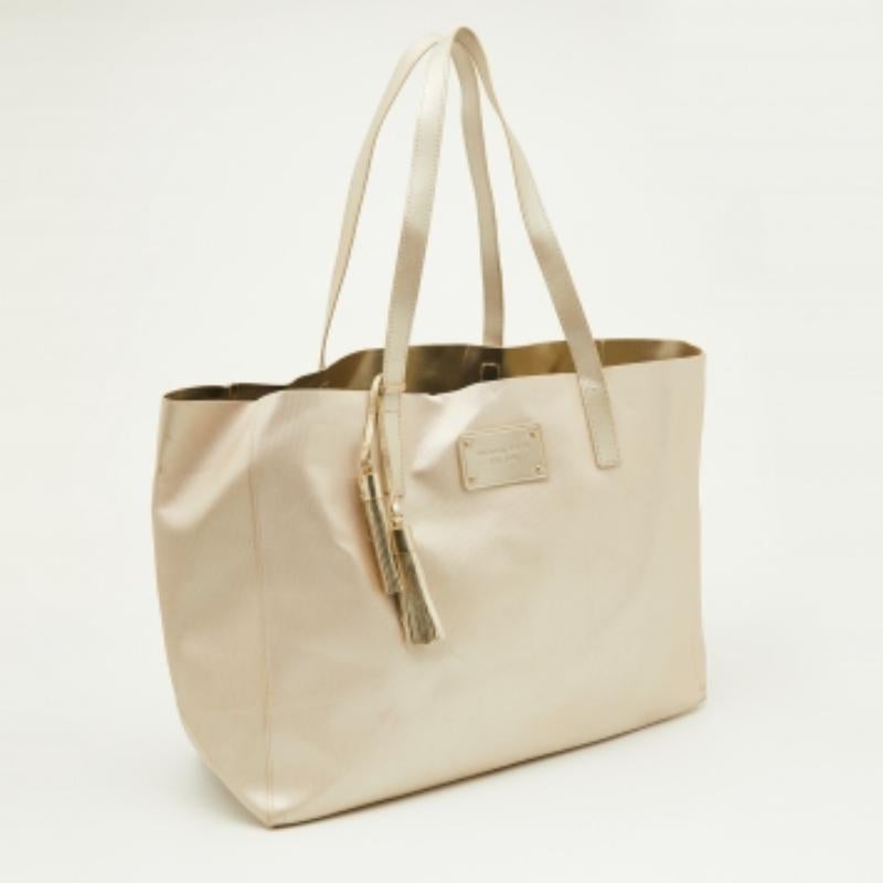 Donna Michael Kors - Tote shopper in ecopelle oro in vendita