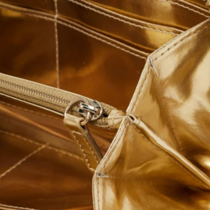 Michael Kors Gold Leder Jet Set Zip Around Continental Brieftasche mit Reißverschluss im Angebot 7
