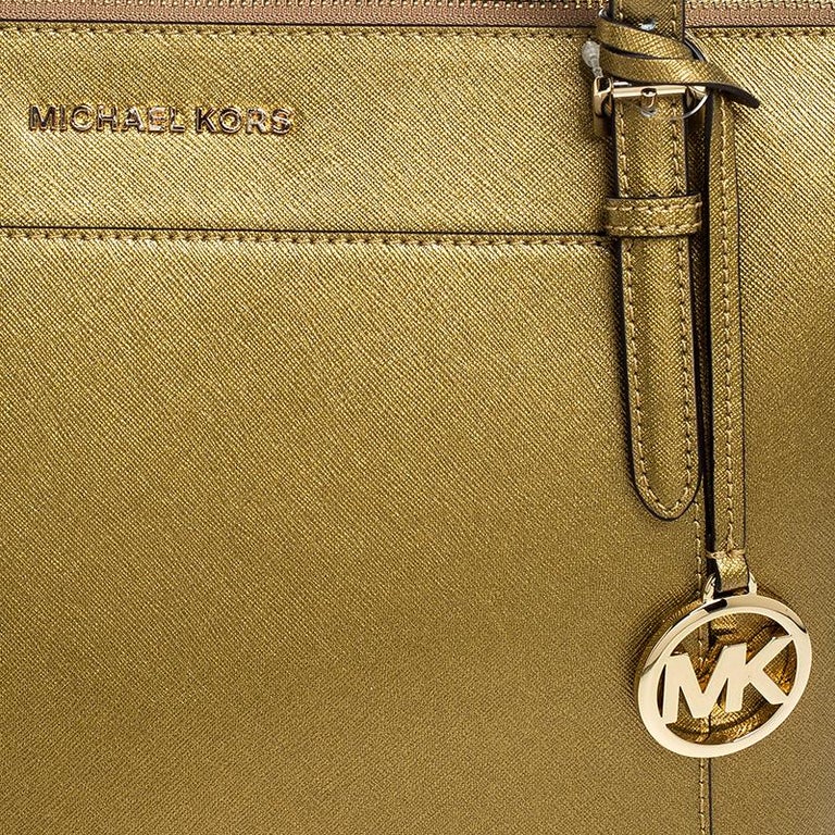 Michael Kors Gold Leather Large Ciara Tote at 1stDibs | michael kors ...