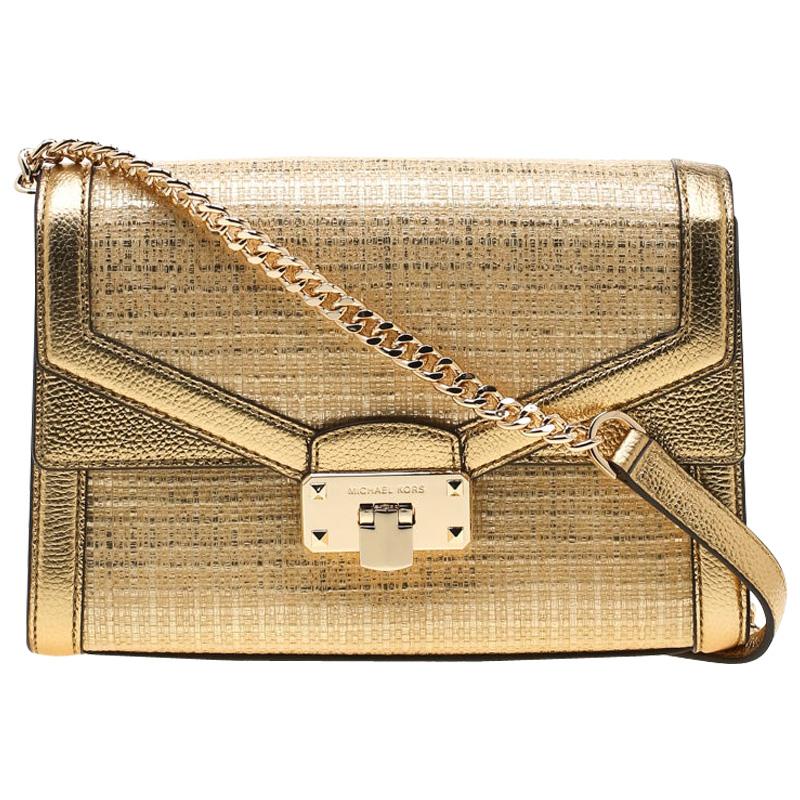 michael kors gold shoulder bag