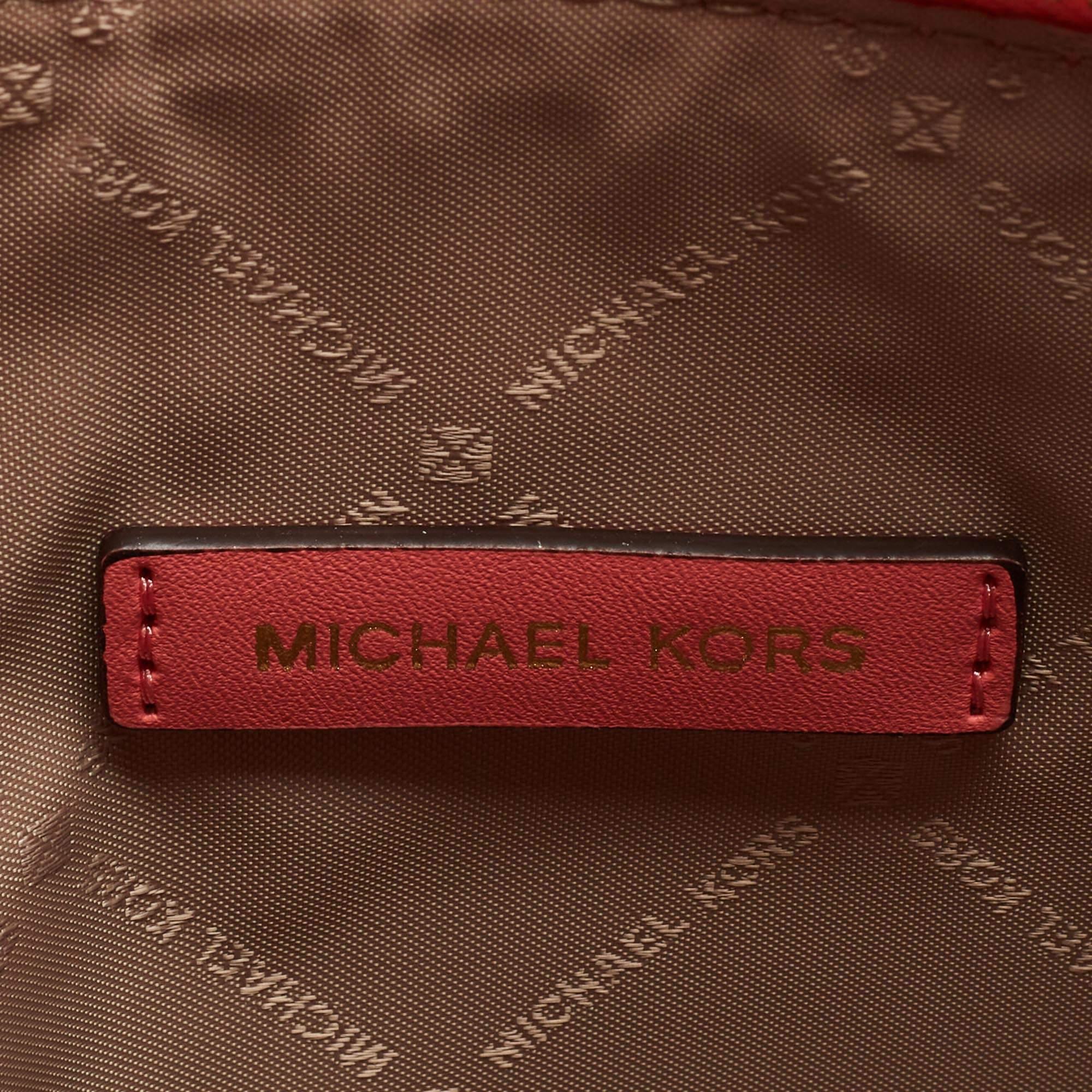 Michael Kors Grapefruit Leather Large Mercer Tote 6