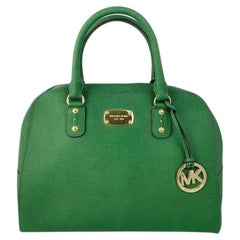 Michael Kors Greed Leather Handbag with Gold Hardware